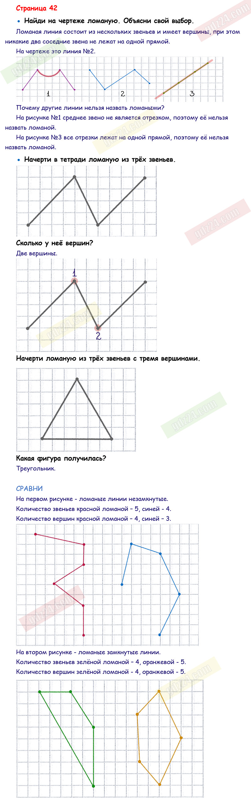 Ответы к заданиям на 42 странице учебника по математике Моро, Волкова,  Степанова за 1 класс 1 часть