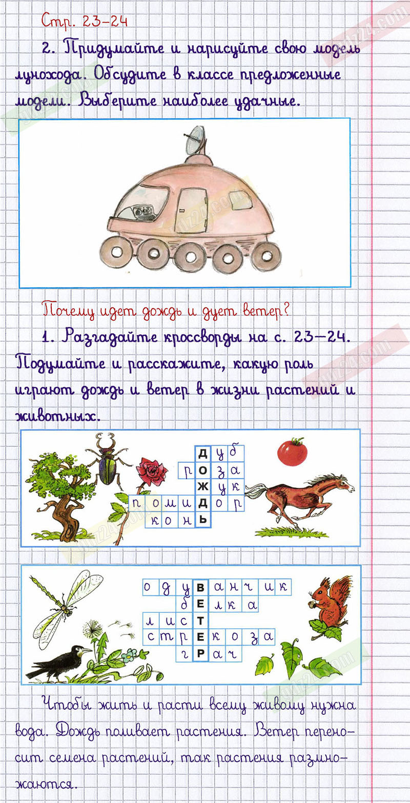 Окружающий мир 1 класс 2 часть рабочая тетрадь стр 24 рисунок