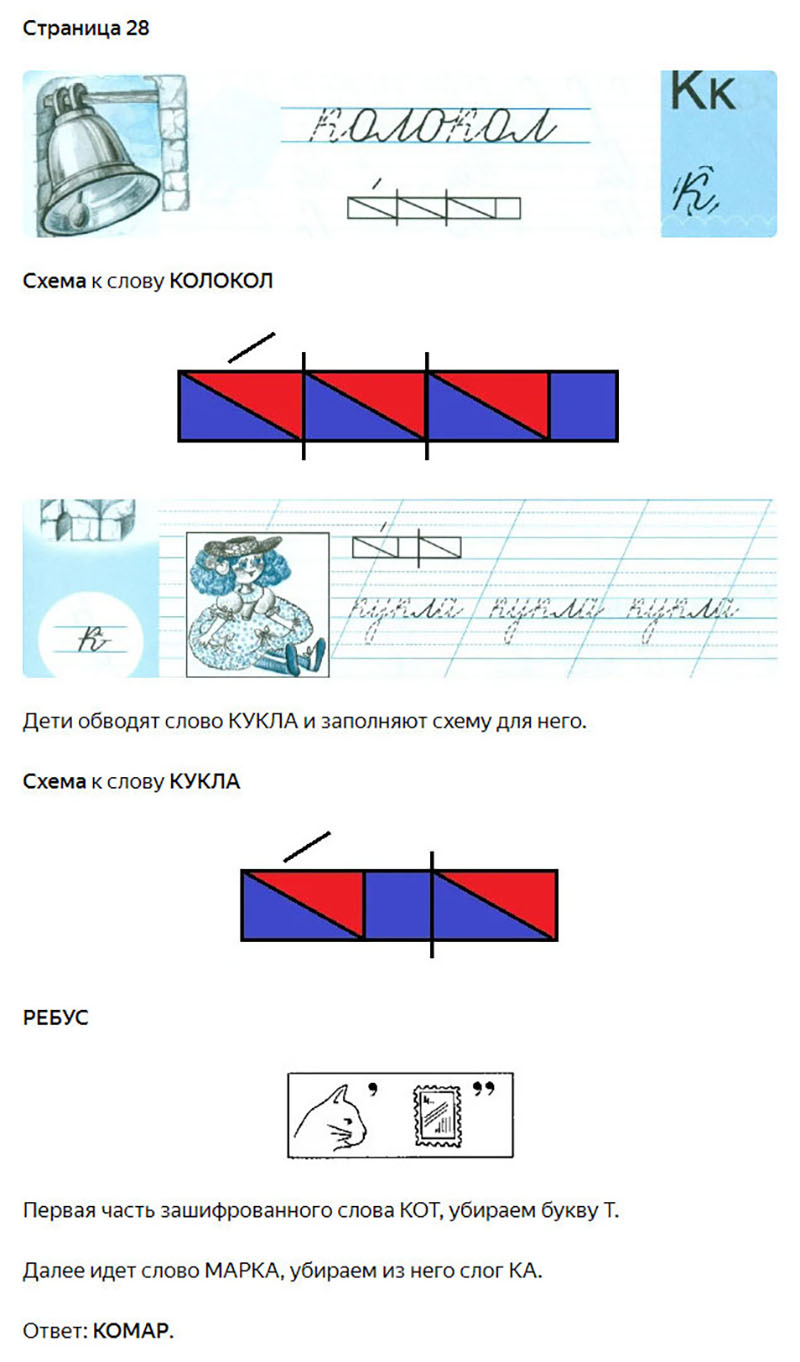 Ответы к заданиям на 28 странице чудо-прописей Илюхина за 1 класс 1 часть