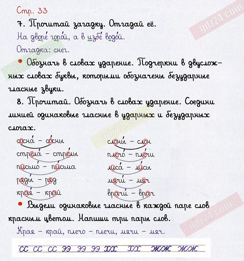 Оформление тетради по русскому языку 1 класс образец