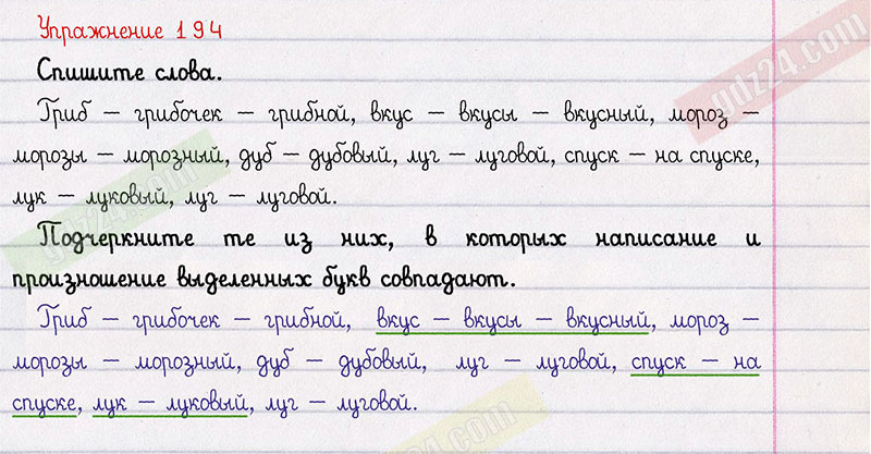 Русский язык 6 класс упражнение 194