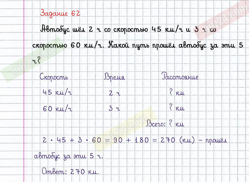 Математика 4 класс страница 62 задание 241